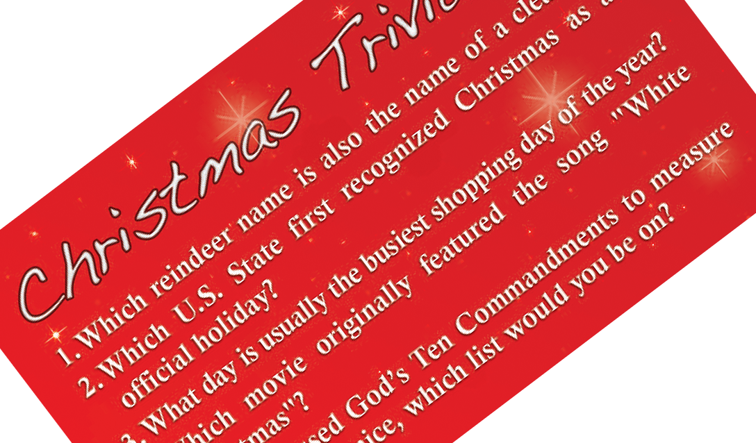 Christmas Trivia | Bezeugen Tract Club